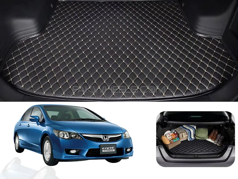 Honda Civic 7D Custom Car Trunk Mat - Model 2006-2012 Civic Best Trunk mat | CIvic Reborn Trunk Mat  Image-1