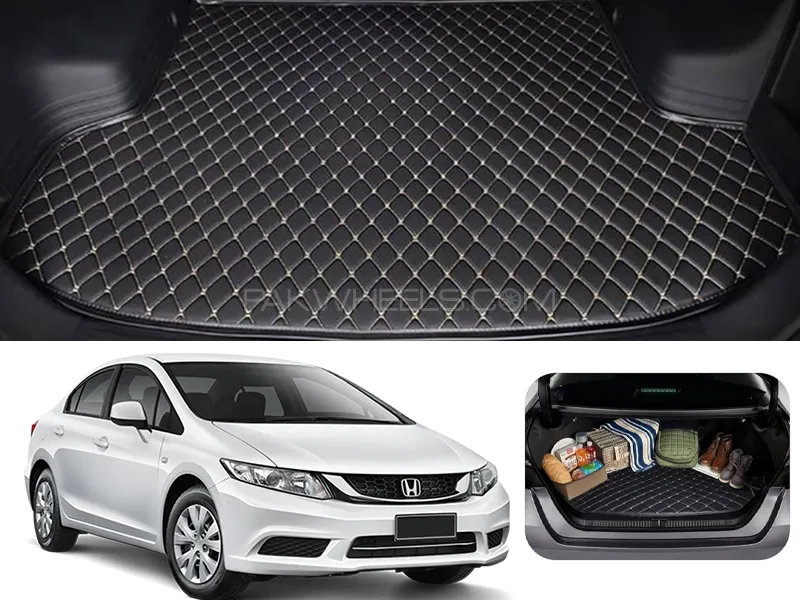 Honda Civic 7D Custom Car Trunk Mat - Model 2013-2016 Civic Best Trunk mat | CIvic Rebirth Trunk Mat Image-1