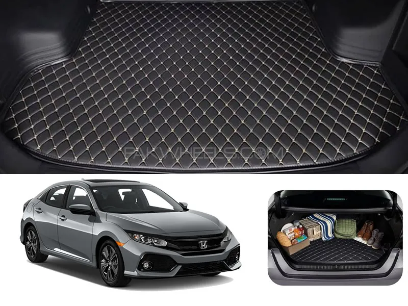 Honda Civic 7D Custom Car Trunk Mat - Model 2017-2021 Civic Best Trunk mat | Clvic New Trunk Image-1