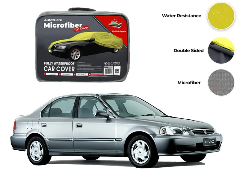 Honda Civic Microfiber Car Top Cover - Model 1996-2001 Image-1