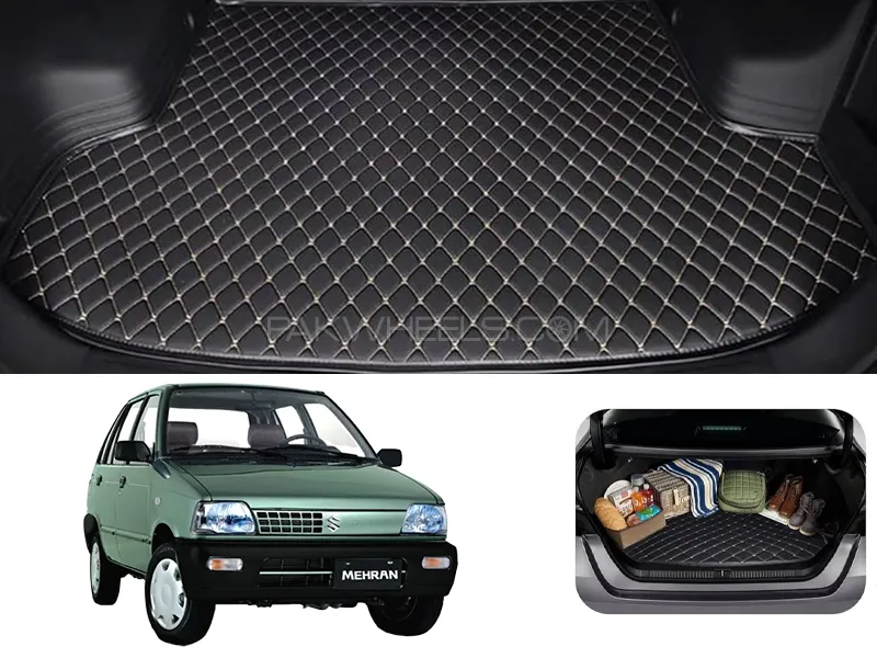 Suzuki Mehran 7D Custom Car Trunk Mat - Model 1988-2019 Image-1