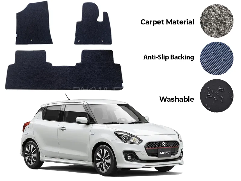 Suzuki Swift Genuine Fitting Carpet Floor Mat 3PCS - Model 2022-2025 Image-1