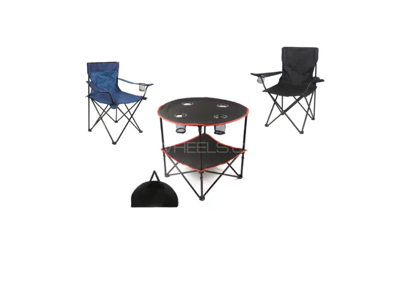 Zingfix Mini Travel Set – 2 Folding Chairs + Easy Foldable Table Image-1