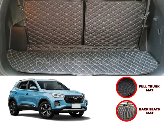 Chery Tiggo 4 Pro Custom Car Complete 7D Cabine Mat | Complete 7d Trunk Room Mat- Model 2022-2025 Image-1