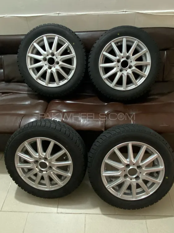 4 Alloys and GoodYear Japanese Tyres 155/65R14 75Q Tubeless  Image-1