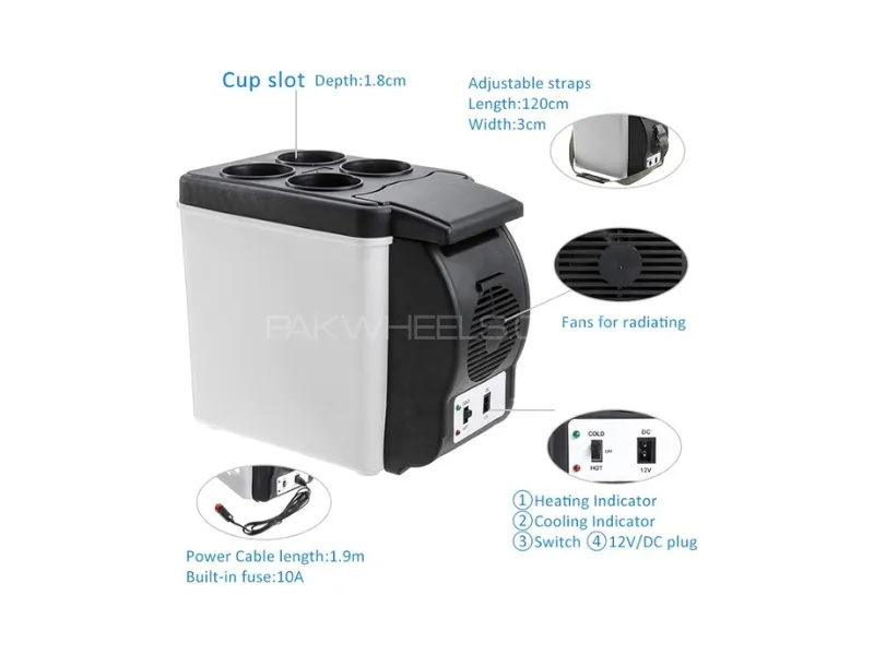 Zingfix 6L Portable Car Mini Fridge – Hot & Cold Storage Box | 12V Dual Mode Travel Refrigerator Image-1