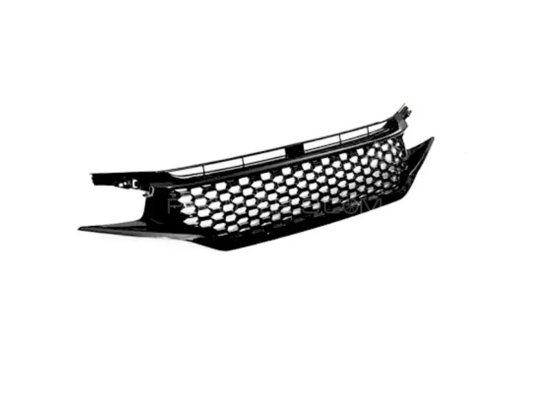 Honda Civic X Front  Grill JDM Style Black Model 2016-2021 Image-1