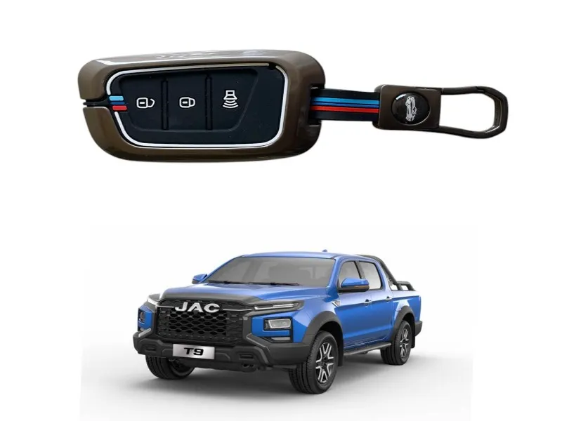 JAC T9 Hunter Meta l+ Silicone key cover with keychain  Image-1