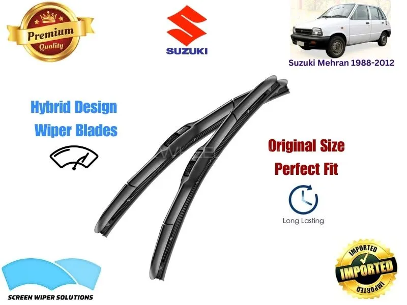 Suzuki Mehran 1988-2012 Aero Design Soft Wiper Blade set - Premium Quality Image-1