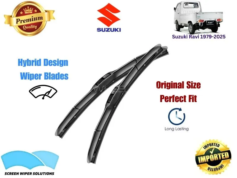 Suzuki Ravi 1979-2025 Aero Design Soft Wiper Blade set - Premium Quality Image-1