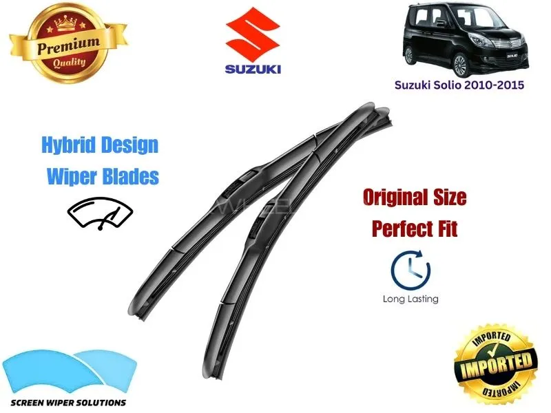 Suzuki Solio 2010-2015 Aero Design Soft Wiper Blade set - Premium Quality Image-1
