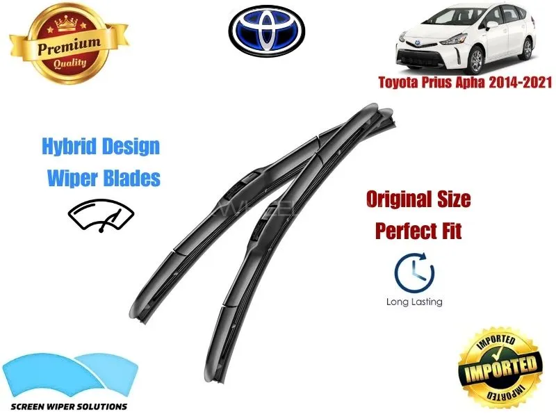 Toyota Prius Alpha 2014-2021 Aero Design Soft Wiper Blade set - Premium Quality Image-1