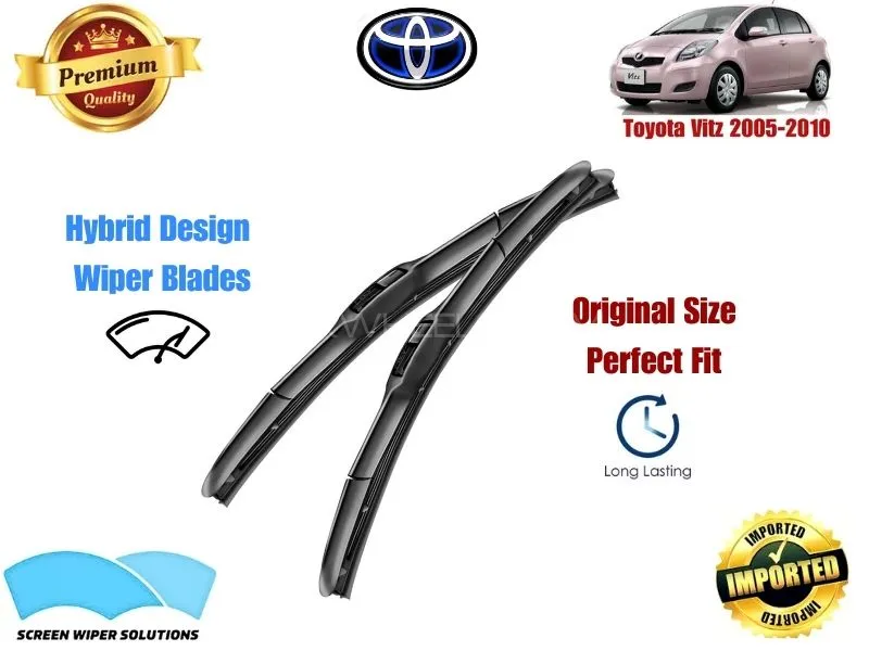 Toyota Vitz 2005-2010 Aero Design Soft Wiper Blade set - Premium Quality Image-1