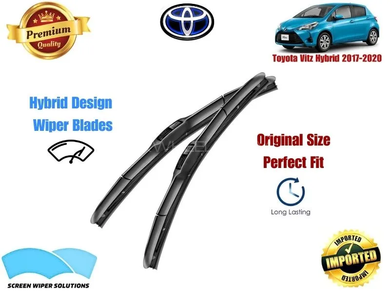 Toyota Vitz Hybird 2017-2020 Aero Design Soft Wiper Blade set - Premium Quality Image-1