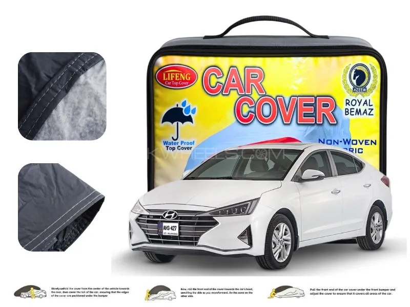 Hyundai Elantra 2021 Double Coated PVC With Cotton Car Cover Image-1