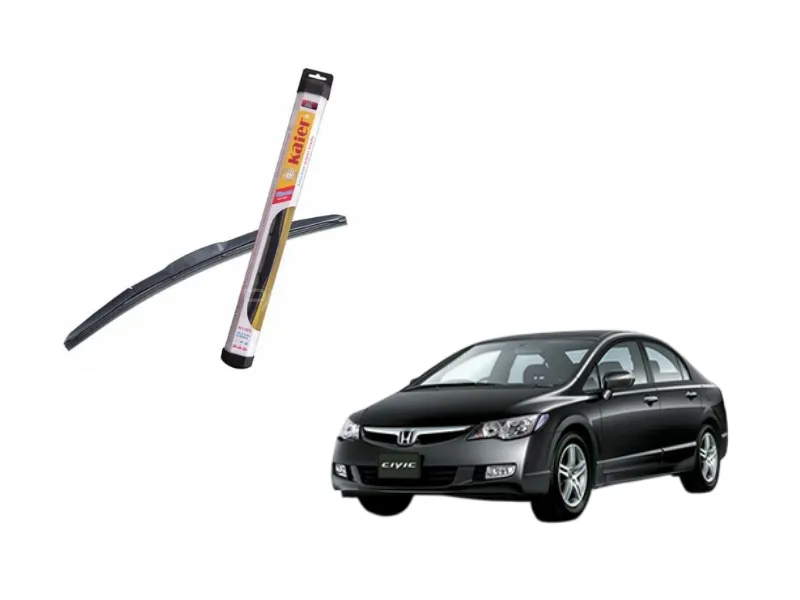 Kaier 100% Rubber Wiper Blades for Honda Civic 2006–2012 | All-Weather Performance (Pair) Image-1