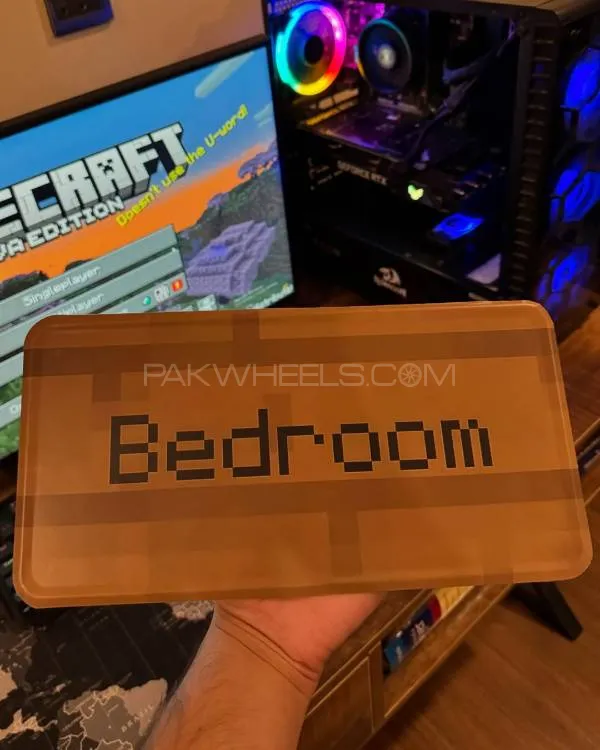 Minecraft Bedroom Metal Licence Plate Image-1