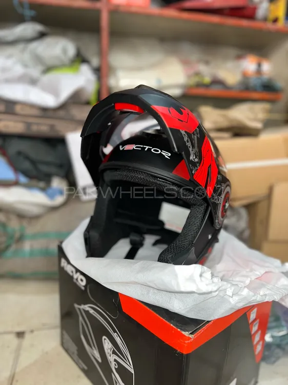 vector dot certified flip up helmet Image-1