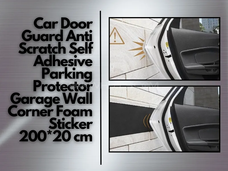 Car Door Guard Anti Scratch Self Adhesive Parking Protector Garage Wall Corner Foam Sticker 200*20 c Image-1
