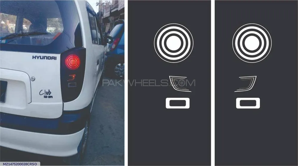 Hyundai santro rear light sticker Image-1