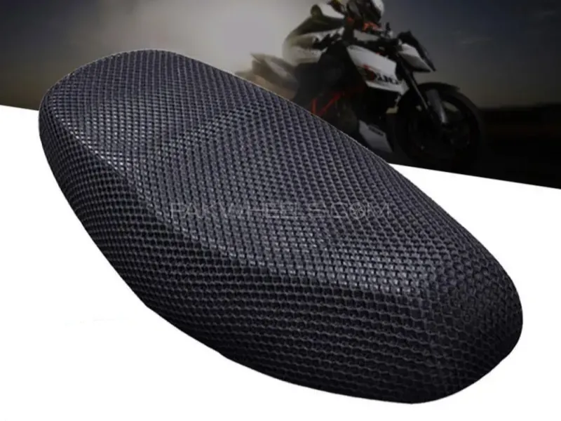 Universal 10mm Malaysian Anti-Heat Cool Mesh Seat Cover for Motorbike Image-1