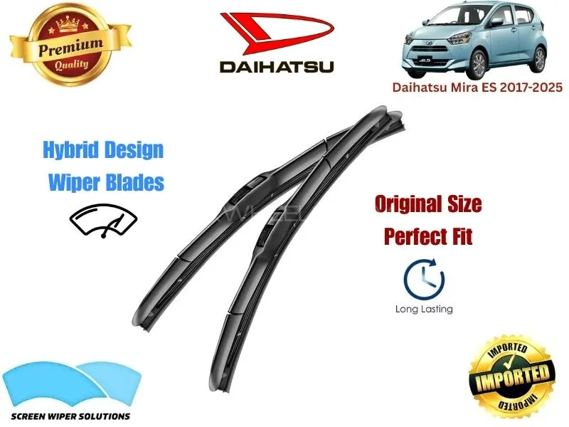 Daihatsu Mira ES 2017-2025 Aero Design Soft Wiper Blade set - Premium Quality Image-1