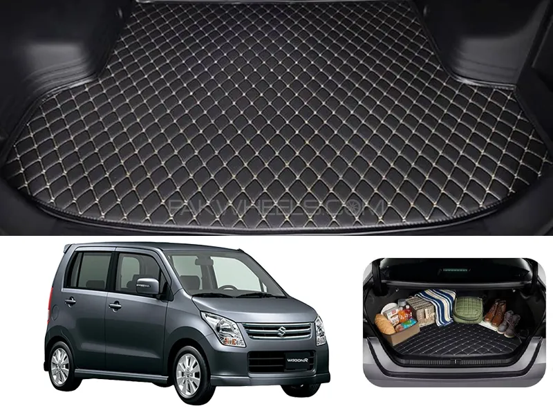 Suzuki Wagon R 7D Custom Car Trunk Mat - Model 2008-2013 Image-1