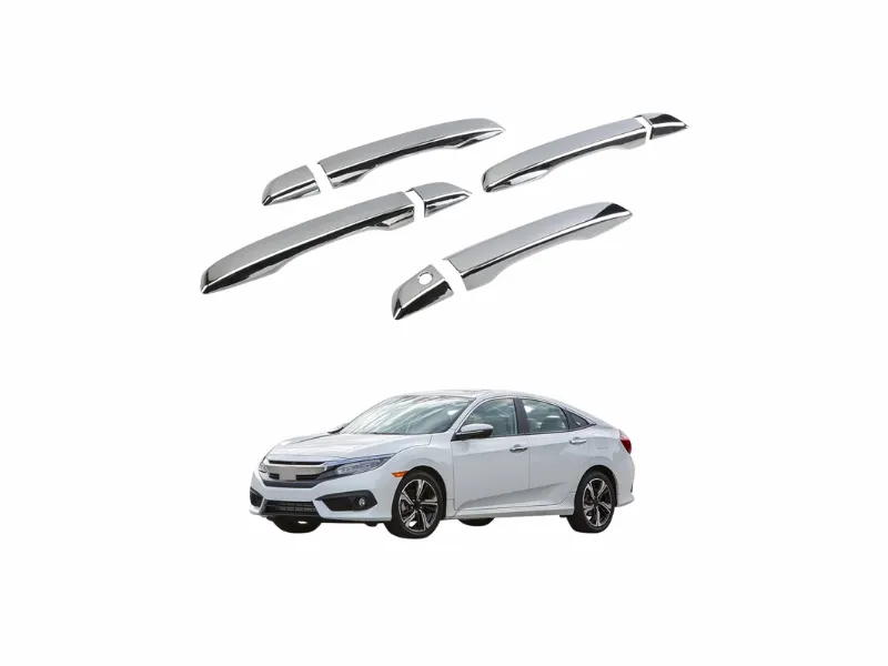 Chrome Door Handle Covers for Honda Civic X (2016–2021) – 4PCS Set Image-1