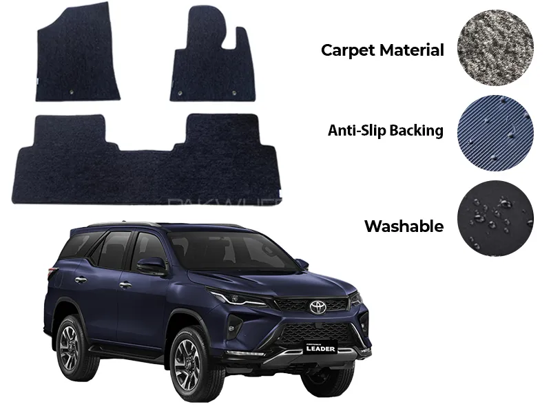 Toyota Fortuner Genuine Fitting Carpet Floor Mat 4PCS - Model 2017-2025 Image-1