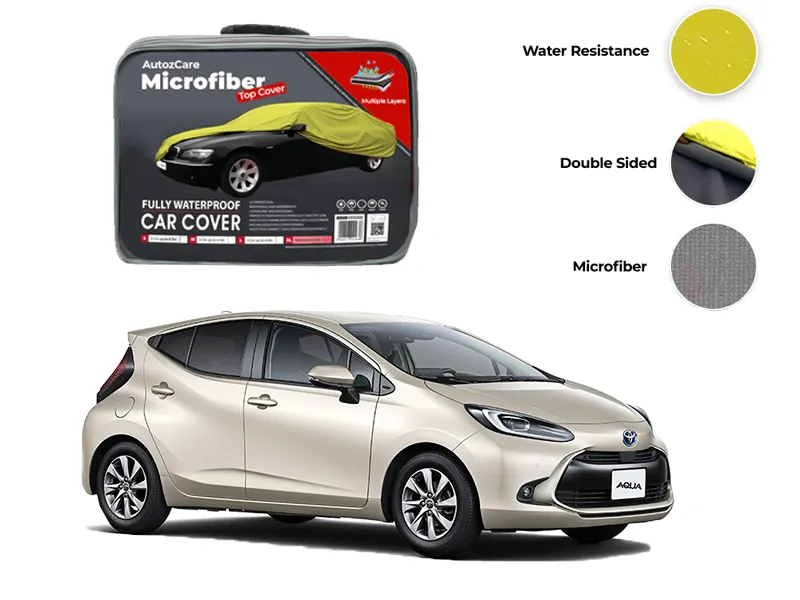 Toyota Aqua Microfiber Car Top Cover - Model 2012-2021 Image-1