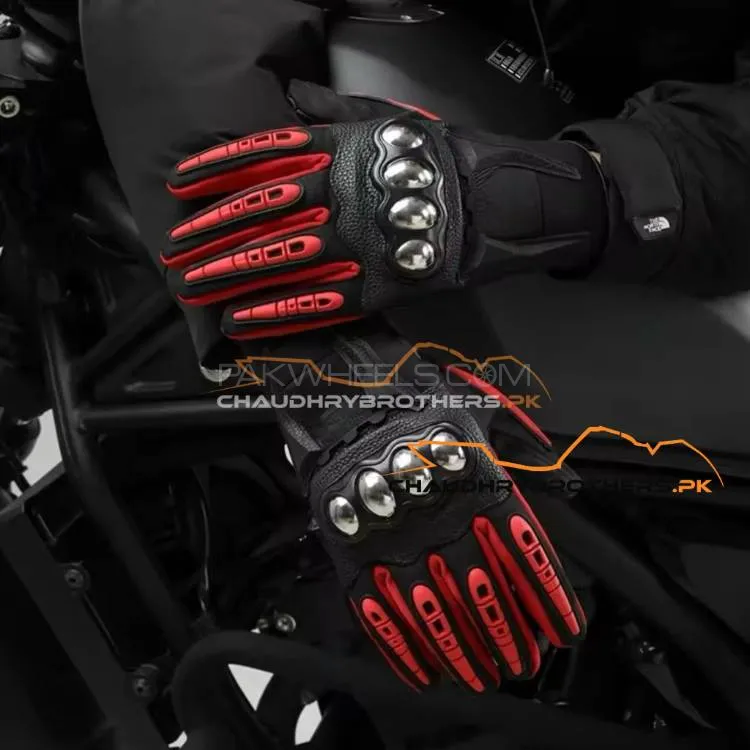 Winter sporty riding gloves-stainless steel  Image-1