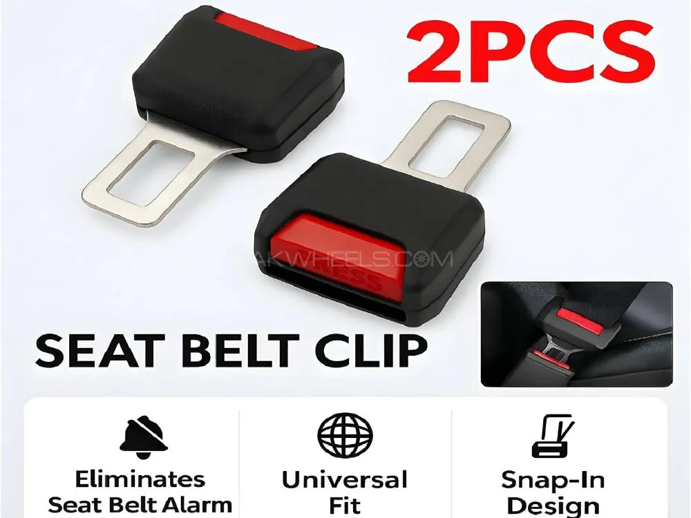 2 pcs Car Seat Belt Clip Extender - Universal Safety Buckle & Secure Drive. Image-1