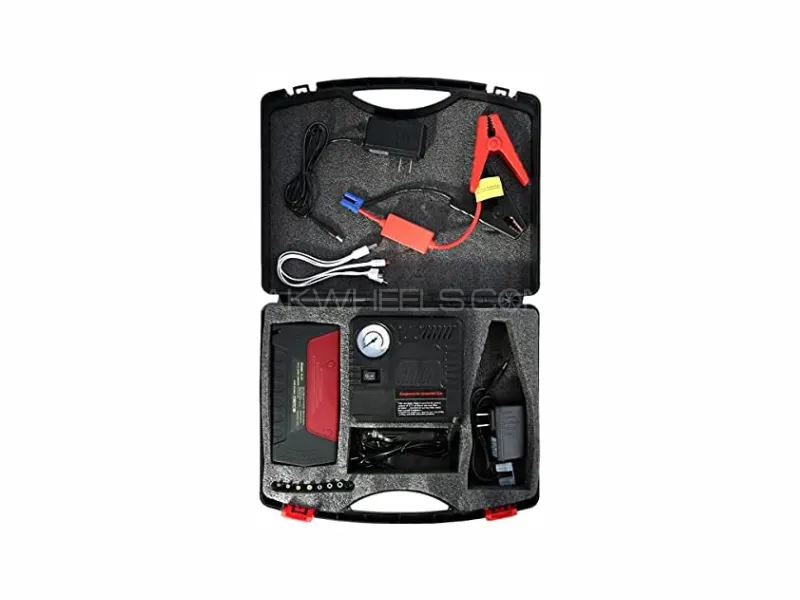 All-in-One Car Emergency Power Kit – Tire Inflator, Jump Starter & Flashlight Image-1