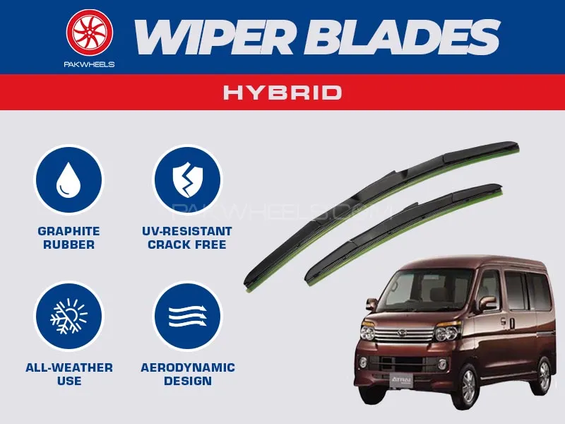 PakWheels Hybrid Wiper Blades For Daihatsu Atrai Image-1