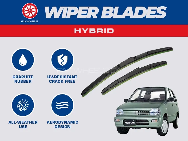 PakWheels Hybrid Wiper Blades For Suzuki Mehran Image-1