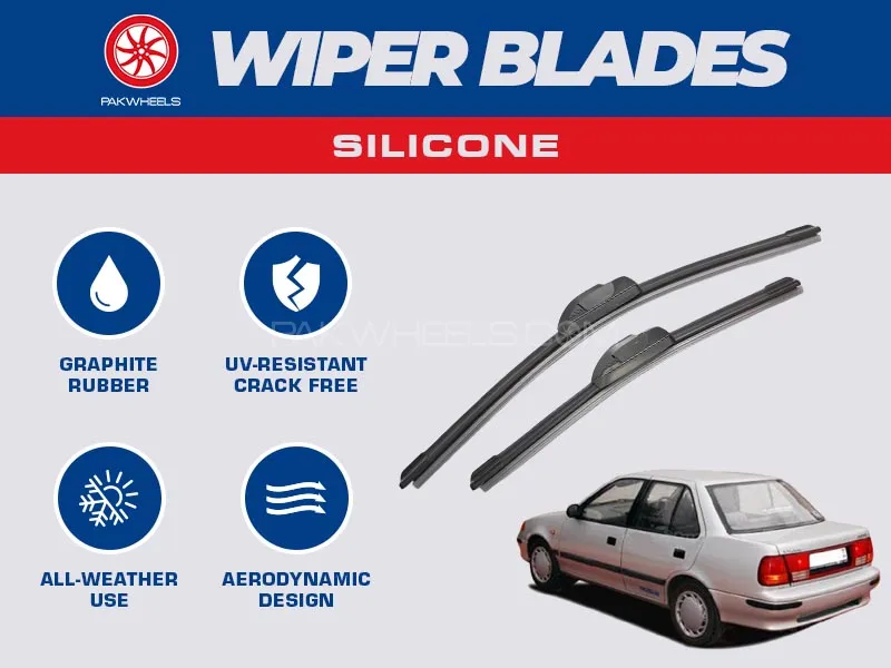 PakWheels Silicon Wiper Blades For Suzuki Margalla Image-1