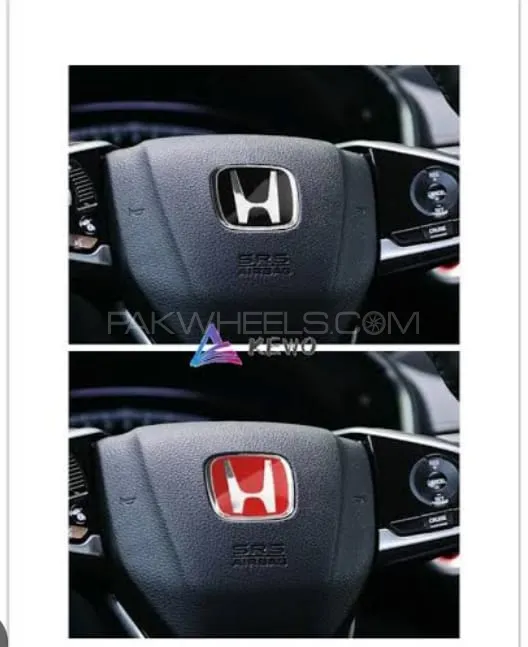  Honda Steering LOGO Red & black - Honda - Steering LOGO Image-1