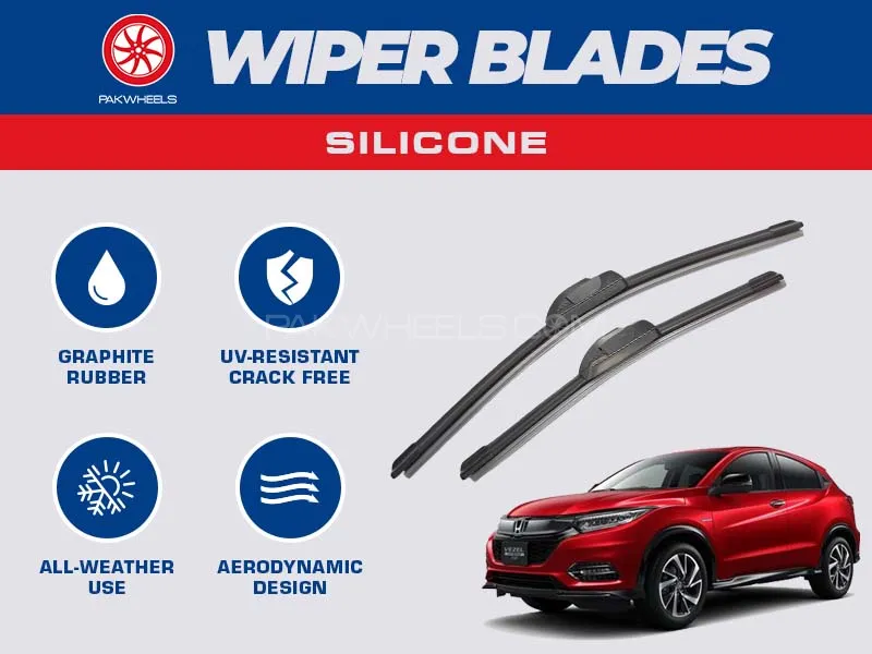 PakWheels Silicon Wiper Blades For Honda Vezel Image-1