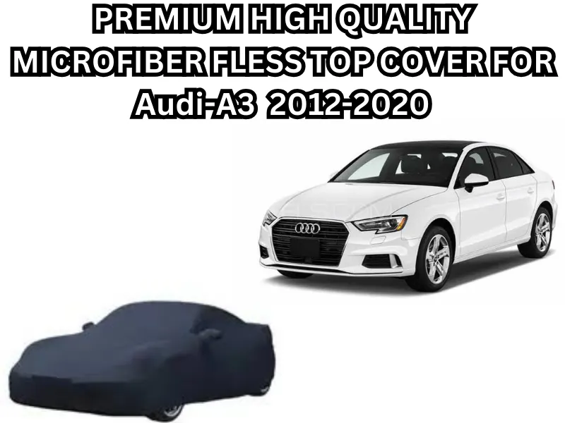 Premium High-Quality Microfiber Fleece Water Top Cover – Black (For Audi A3, 2012–2020) Image-1