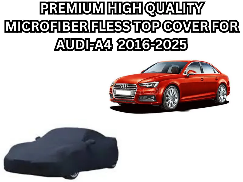 Premium High-Quality Microfiber Fleece Water Top Cover – Black (For Audi A4, 2016–2025) Image-1