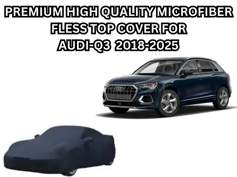 Premium High-Quality Microfiber Fleece Water Top Cover – Black (For Audi Q3, 2018–2025) Image-1