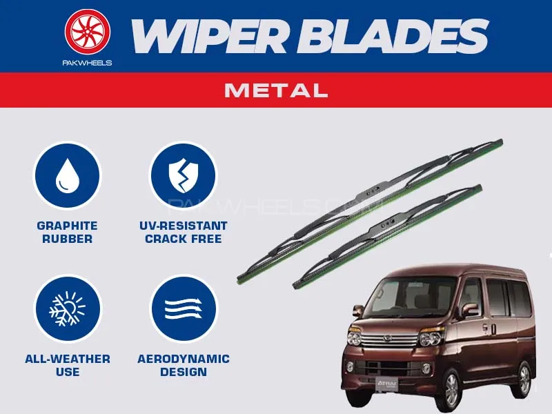 PakWheels Metal Wiper Blades For Daihatsu Atrai Image-1