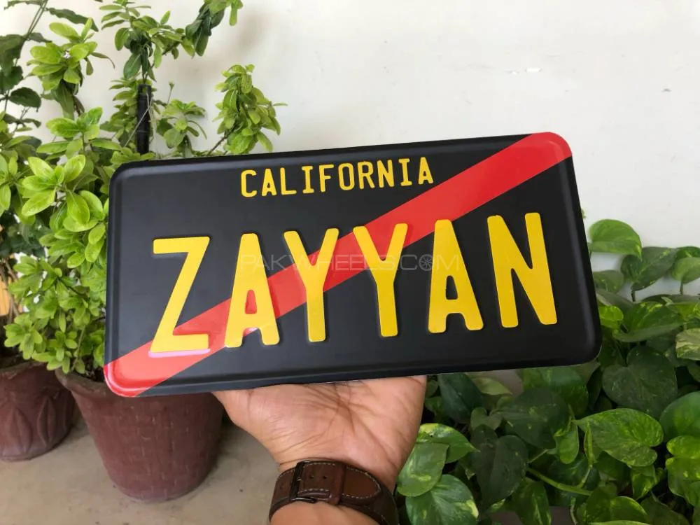 California RED STRIPE (Name) Metal License Plate Image-1