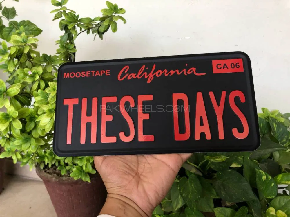California THESE DAYS Metal License Plate Image-1