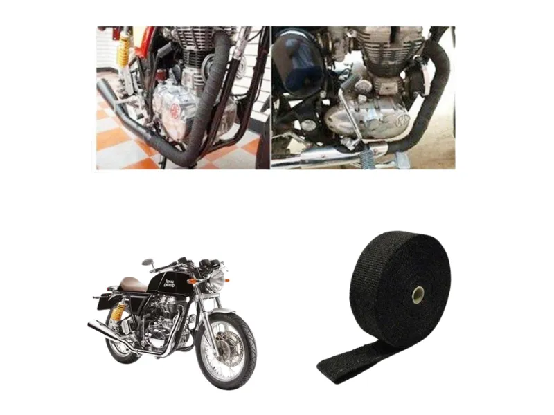 Exhaust Thermal Tape Muffler Pipe Header Heat Wrap – Heat Resistant Protection (Black) Image-1