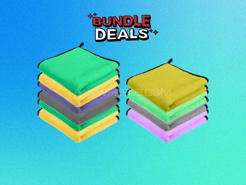 Microfiber Towel 300GSM – Pack of 10 (Multi-Purpose Cleaning Cloth) Image-1