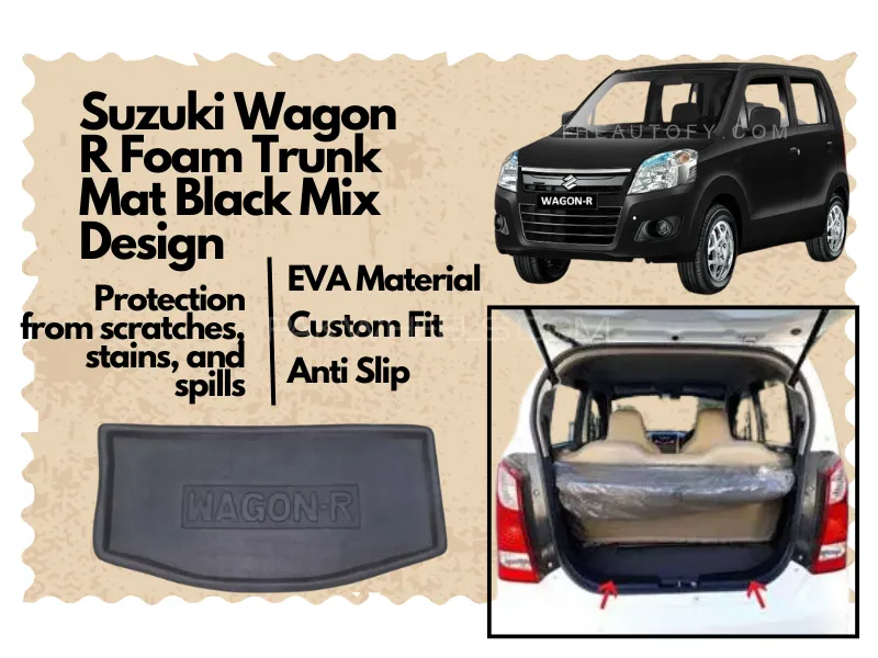 Suzuki Wagon-R Trunk Mat | Trunk Tray for Suzuki Wagon-R Best Quality Image-1