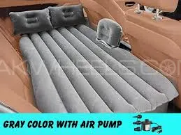 Universal Car Travel Inflatable Bed (Gray) Foldable SUV Back Seat Trunk Mattress Air Bed Pillow  Image-1