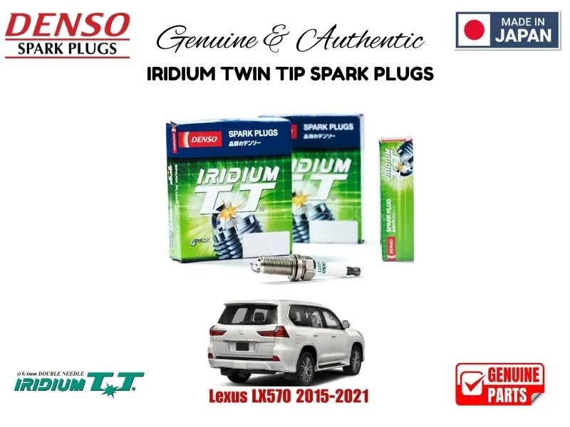 Lexus LX570 2015-2021 DENSO IRIDIUM TWIN TIP SPARK PLUGS 4 Pieces - MADE IN JAPAN
