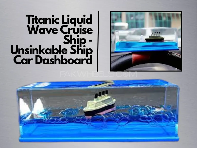 Titanic Liquid Wave Cruise Ship - Unsinkable Ship Car Dashboard Image-1